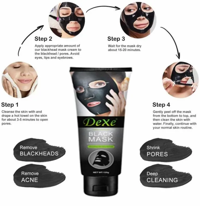 Dexe Black Facial Mask 120g – Deep Cleansing Peel-Off Face Mask